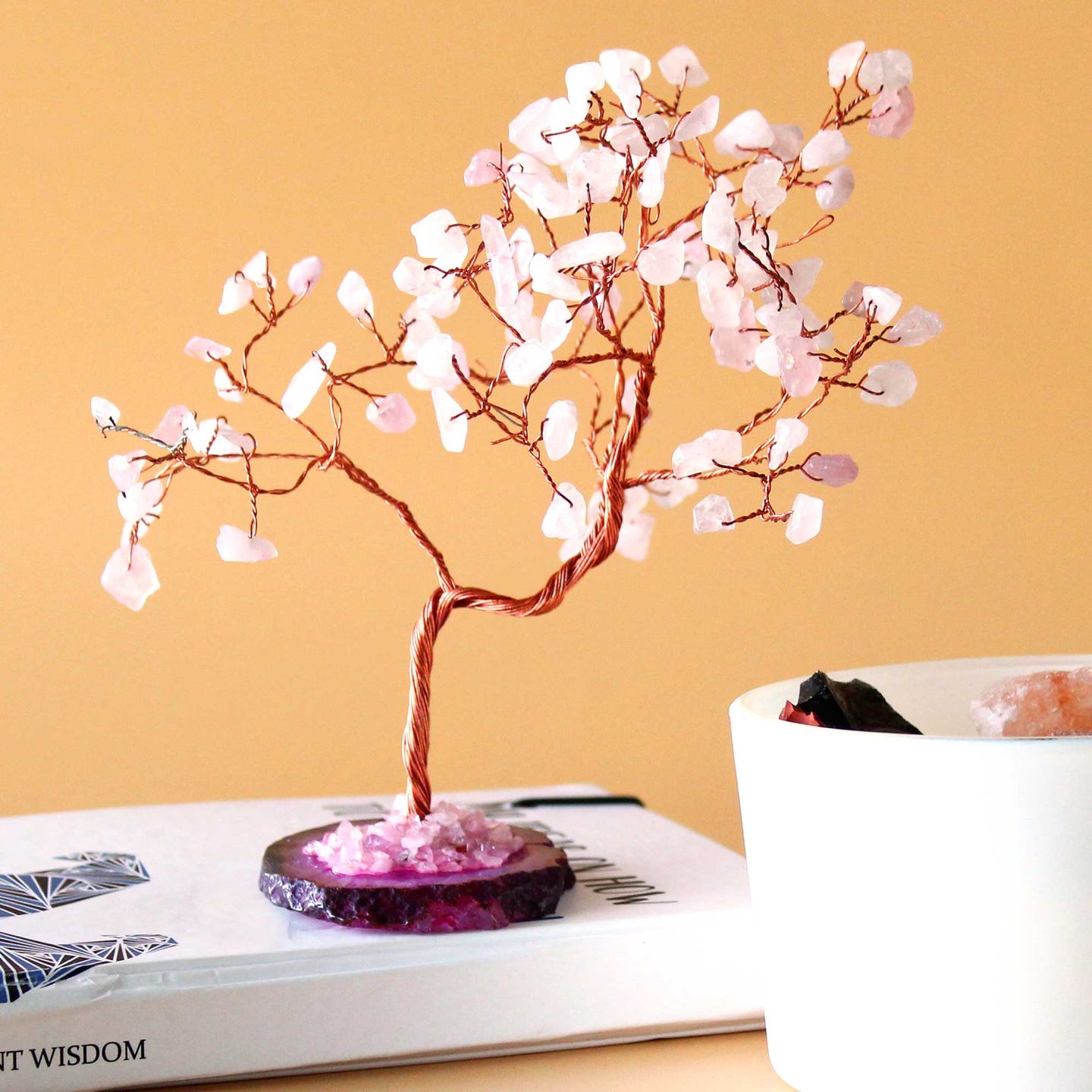 Gemstone Trees with Agate Base
