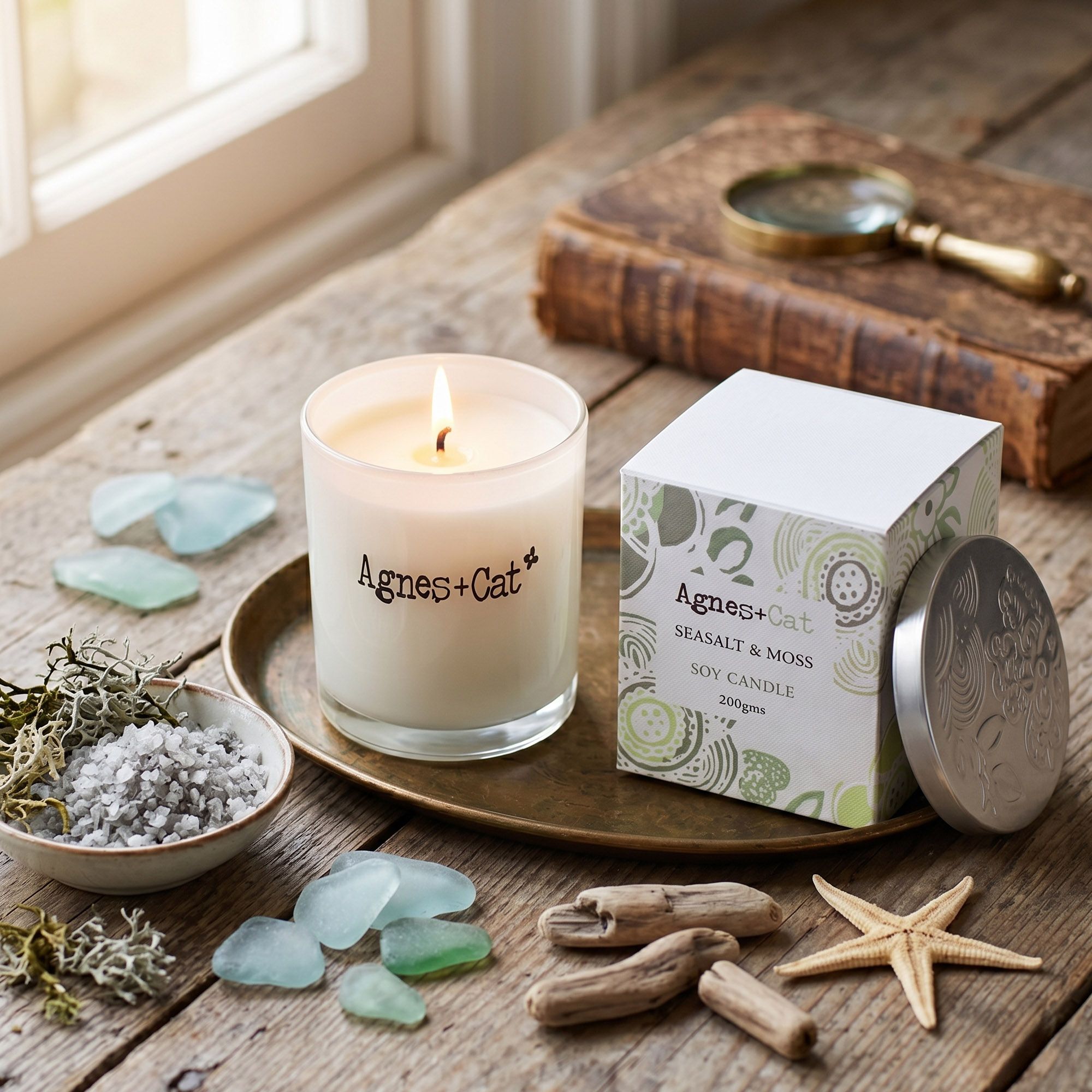 200g Gift Boxed Soy WaxVotive Glass Jar Candles