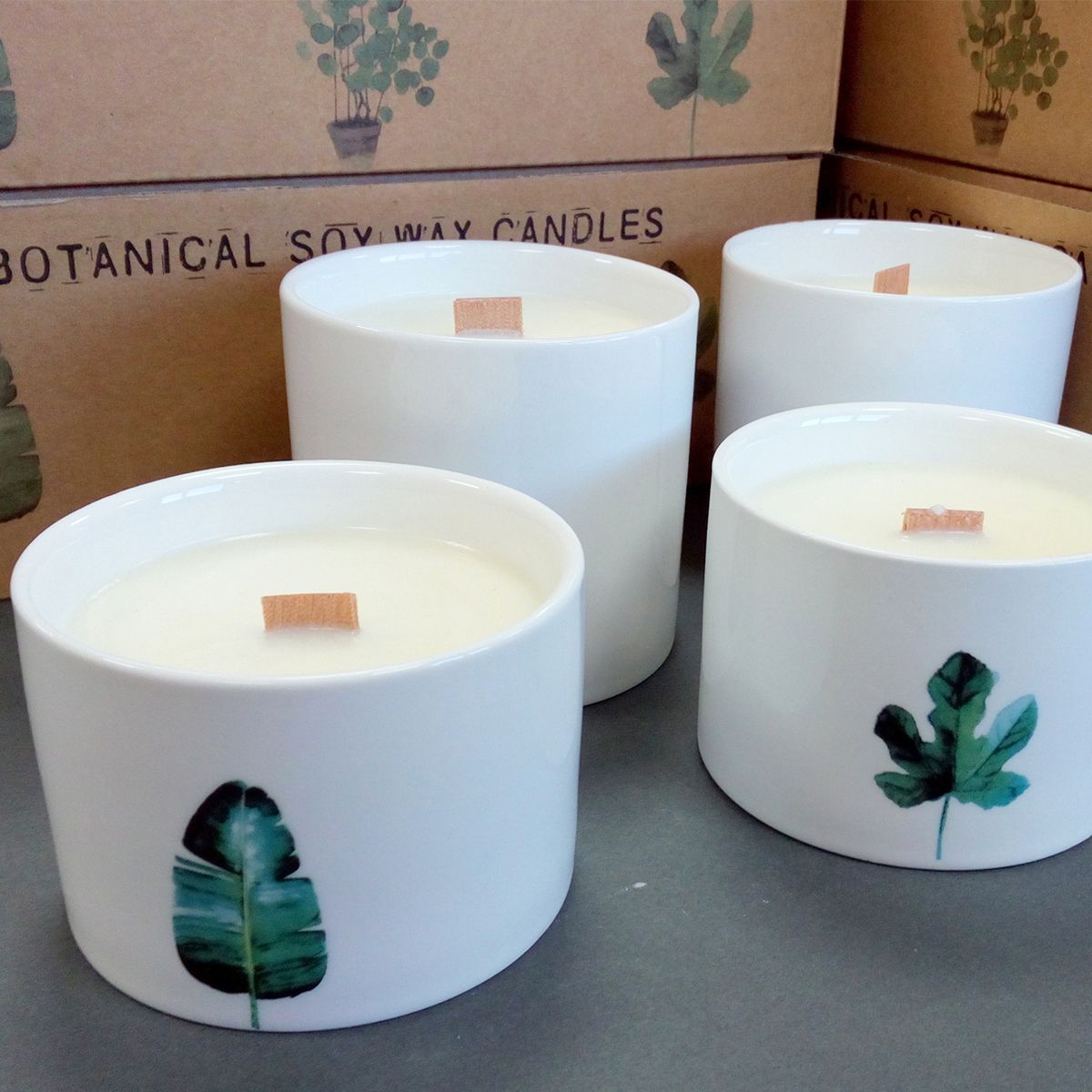 Botanical Wooden Wick Soy Candles