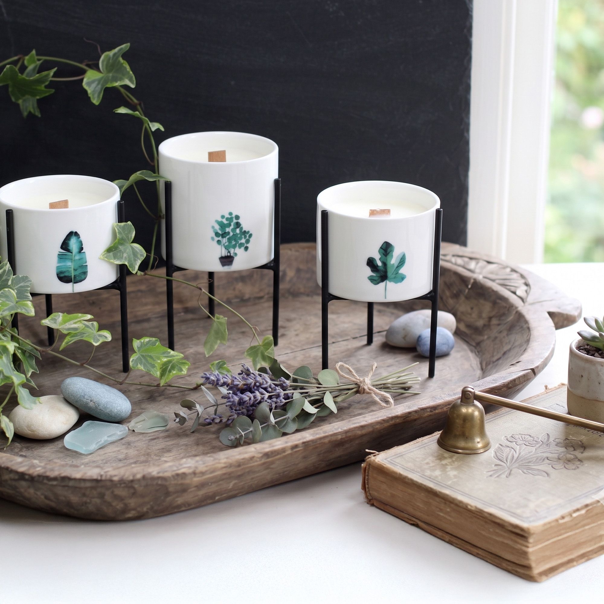 Botanical Wooden Wick Soy Candles