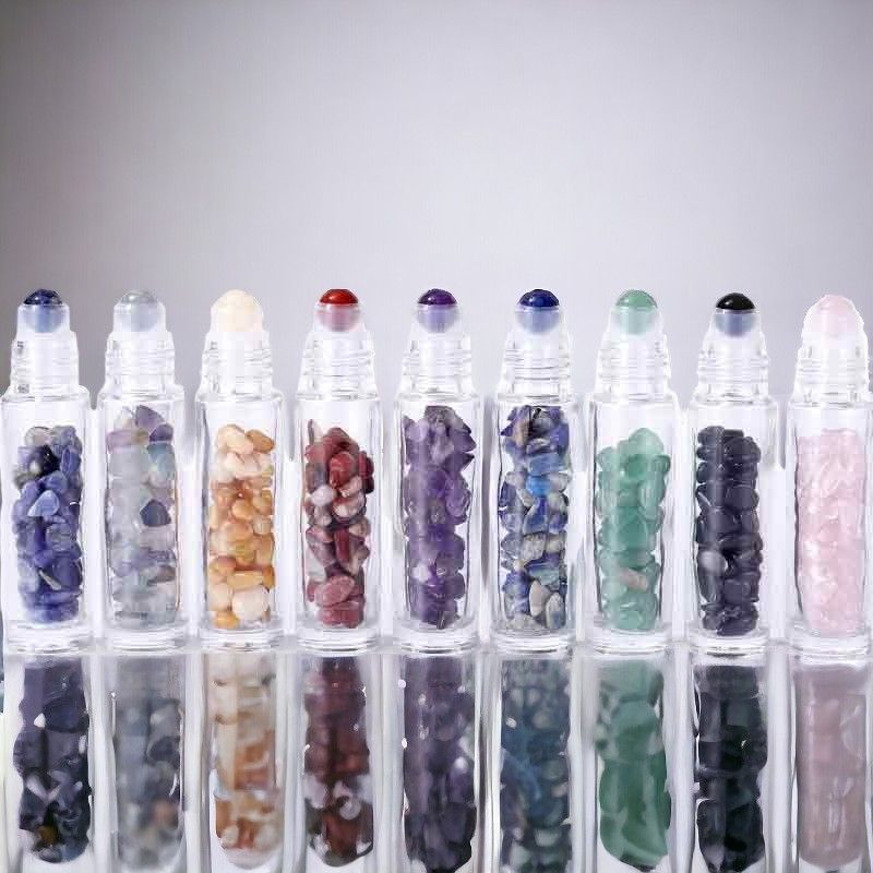 Gemstone Essential Oil Roller Bottles