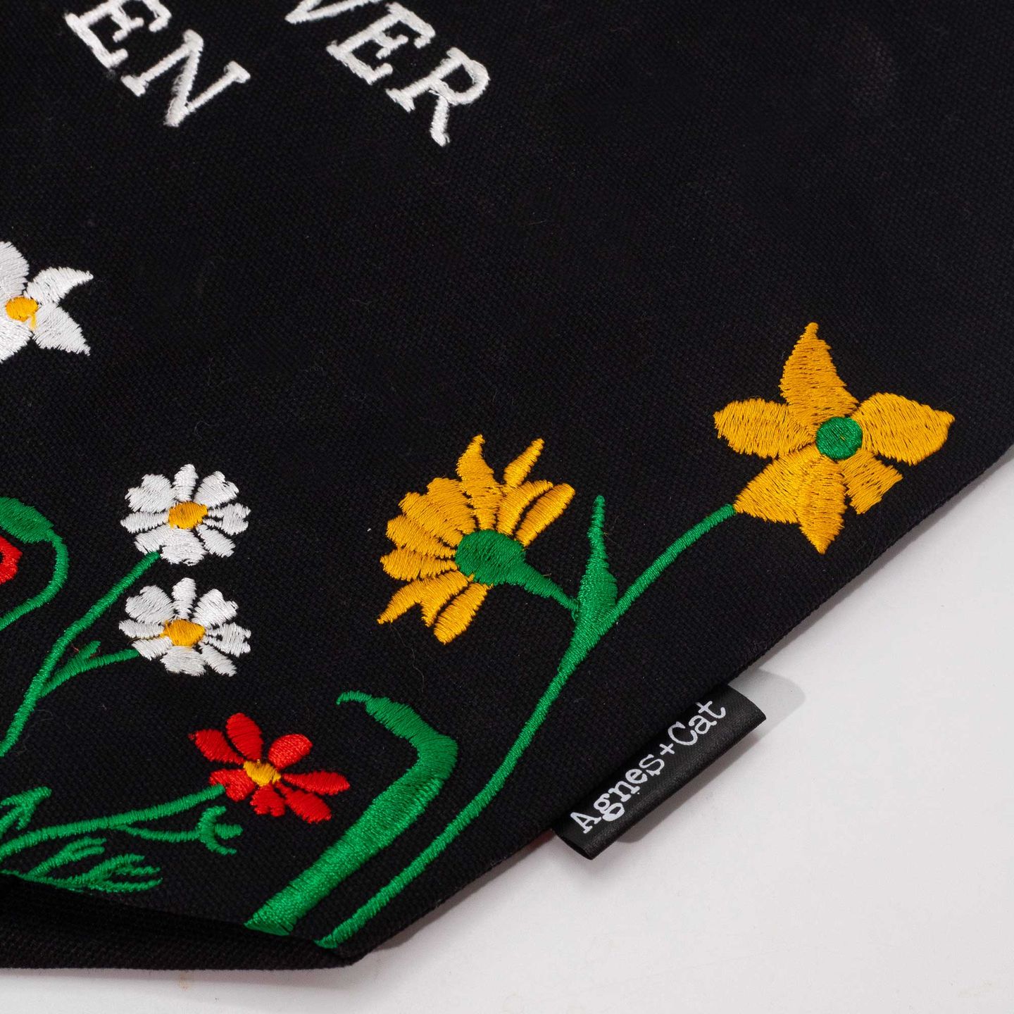 Agnes + Cat Embroidered Cotton Bags