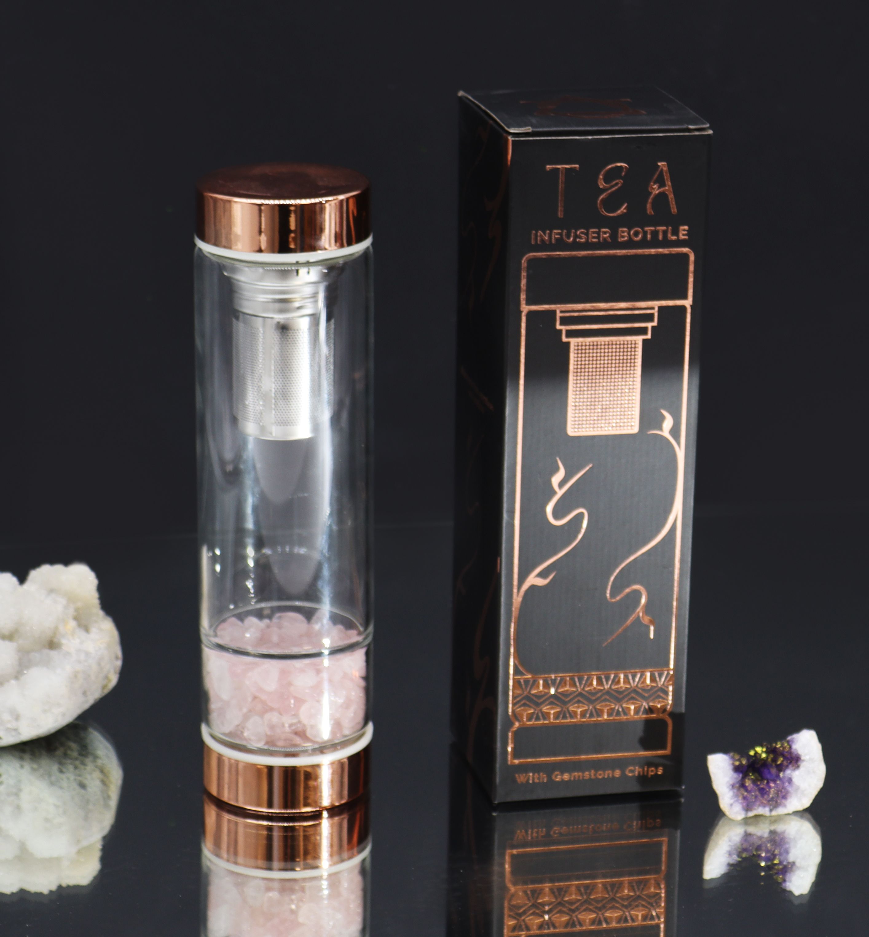 Wholesale Crystal Glass Tea Infuser Bottles