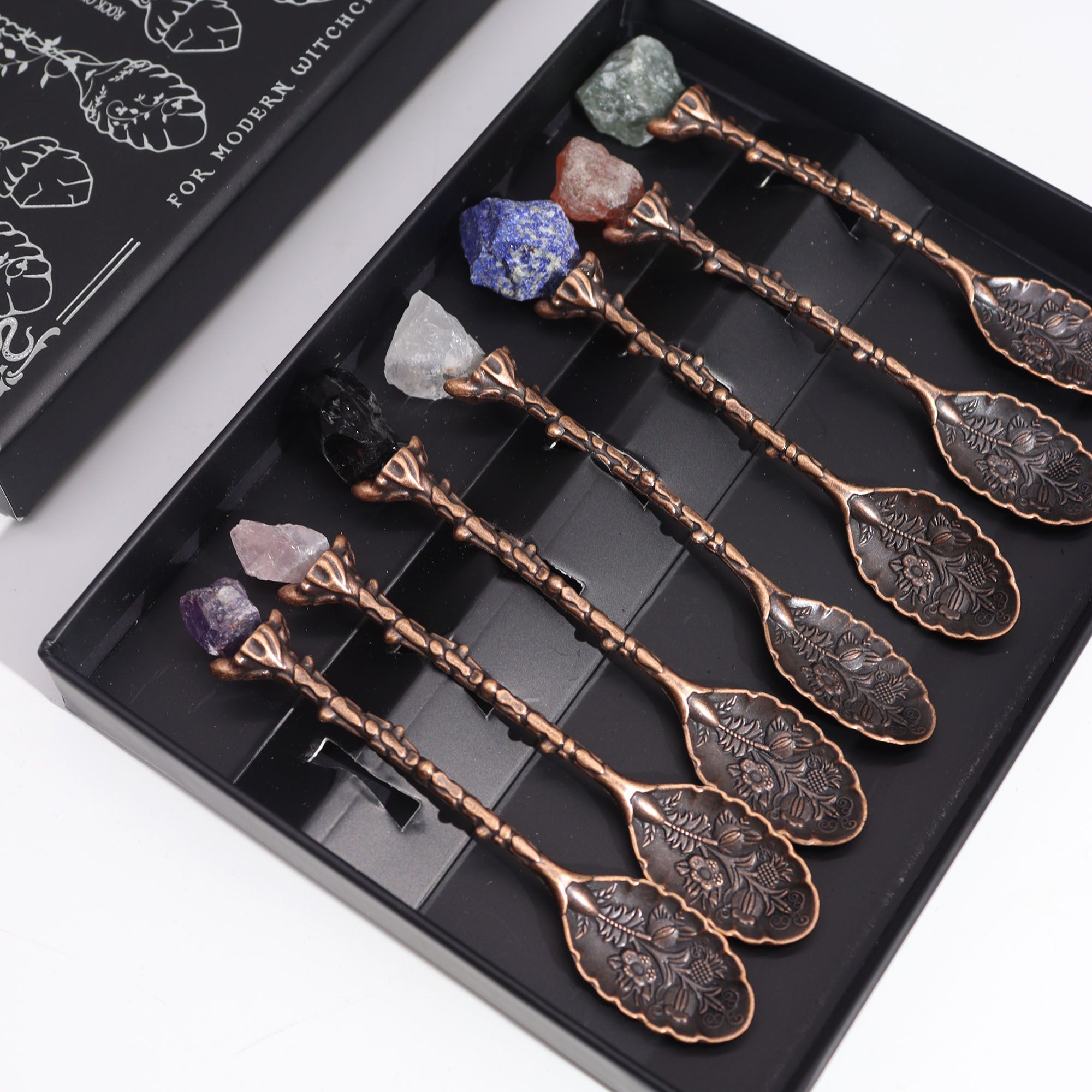 Gemstone Witch Spoon Sets