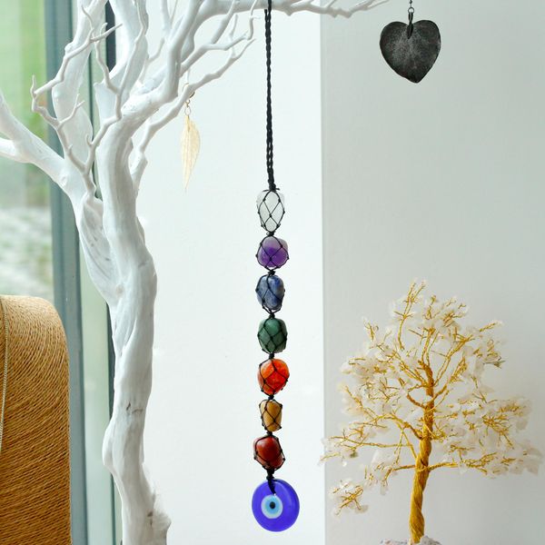 Hanging Chakra Stone Pendants