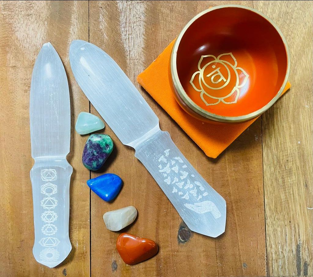 Selenite Ceremonial Knives