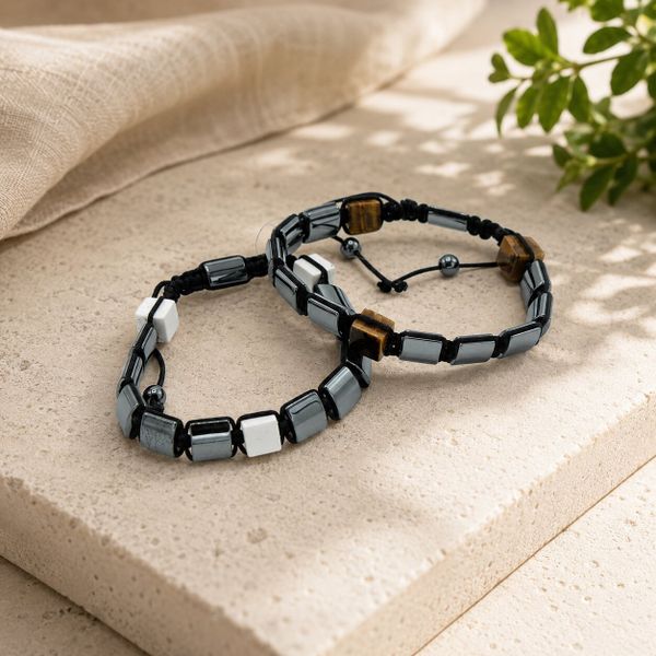 Magnetic Hematite Shamballa Bracelet