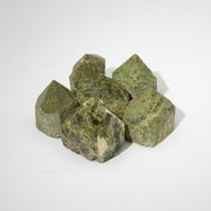 Bulk Gemstone Top Polished Points - Epidote A grade (approx 5-6 pieces)