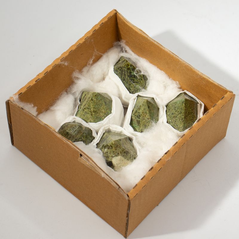 Bulk Gemstone Top Polished Points - Epidote A grade (approx 5-6 pieces)