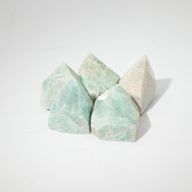 Bulk Gemstone Top Polished Points - Indian Amazonite (approx 5-6 pieces)