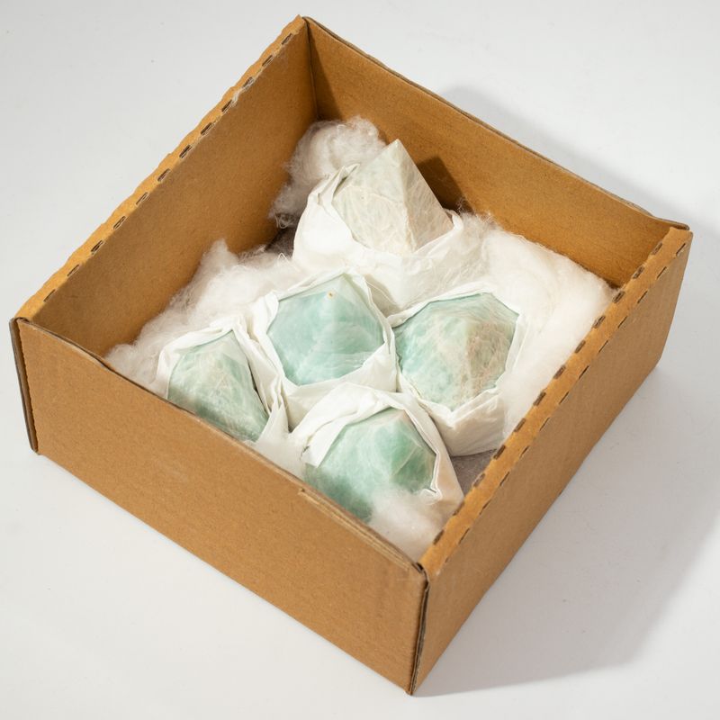 Bulk Gemstone Top Polished Points - Indian Amazonite (approx 5-6 pieces)