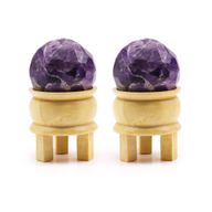 Gemstone Faceted Healing Ball & Stand - Amethyst