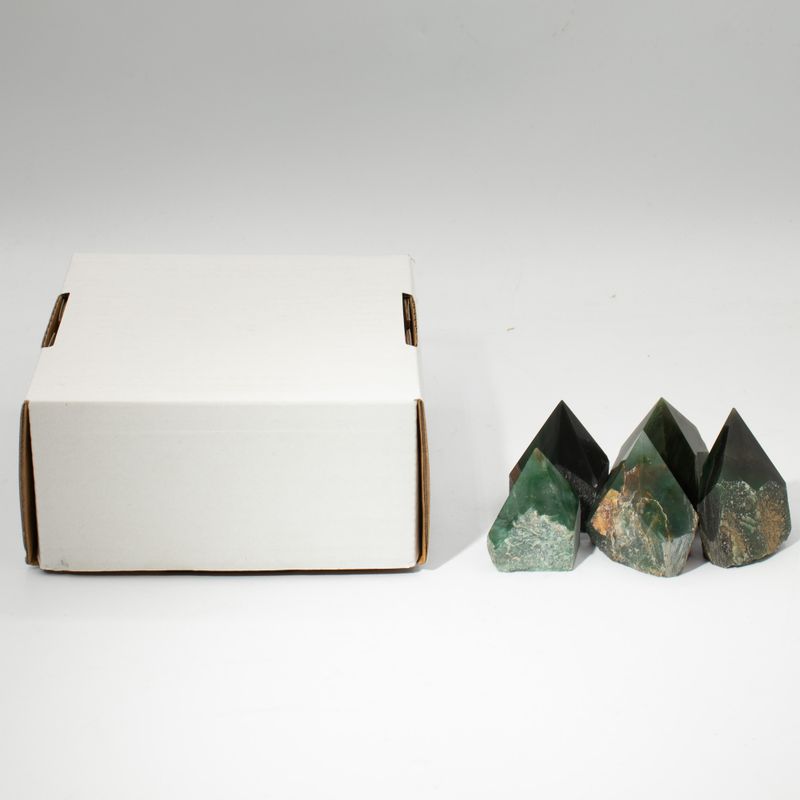 Bulk Gemstone Top Polished Points -Green Aventurine (approx 5-6 pieces)