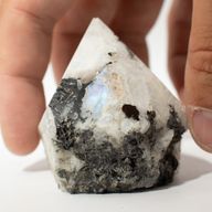 Bulk Gemstone Top Polished Points - Rainbow Moonstone  (approx 5-6 pieces)