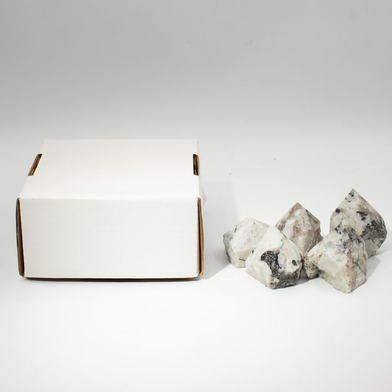 Bulk Gemstone Top Polished Points - Rainbow Moonstone  (approx 5-6 pieces)
