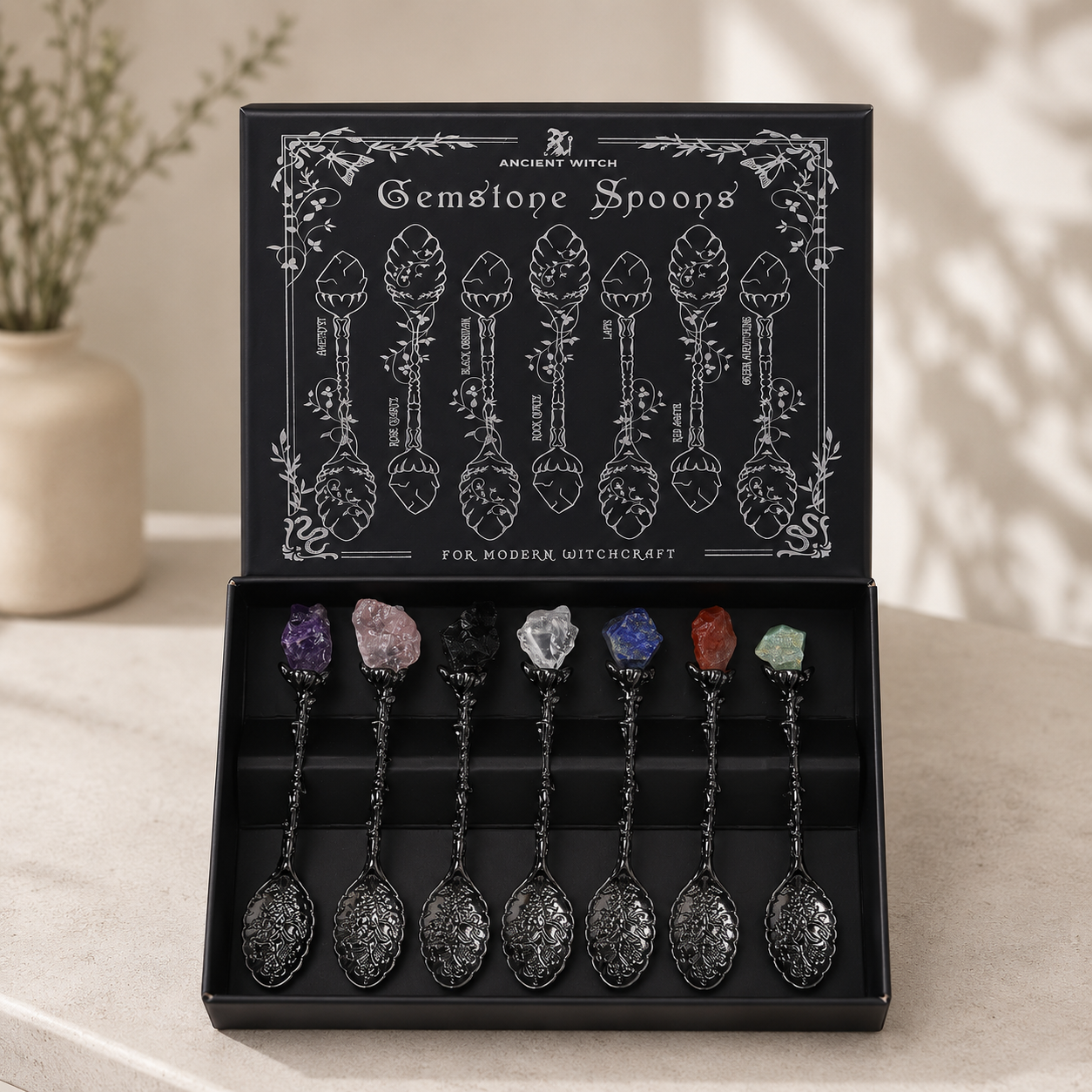 Gemstone Witch Spoon Sets