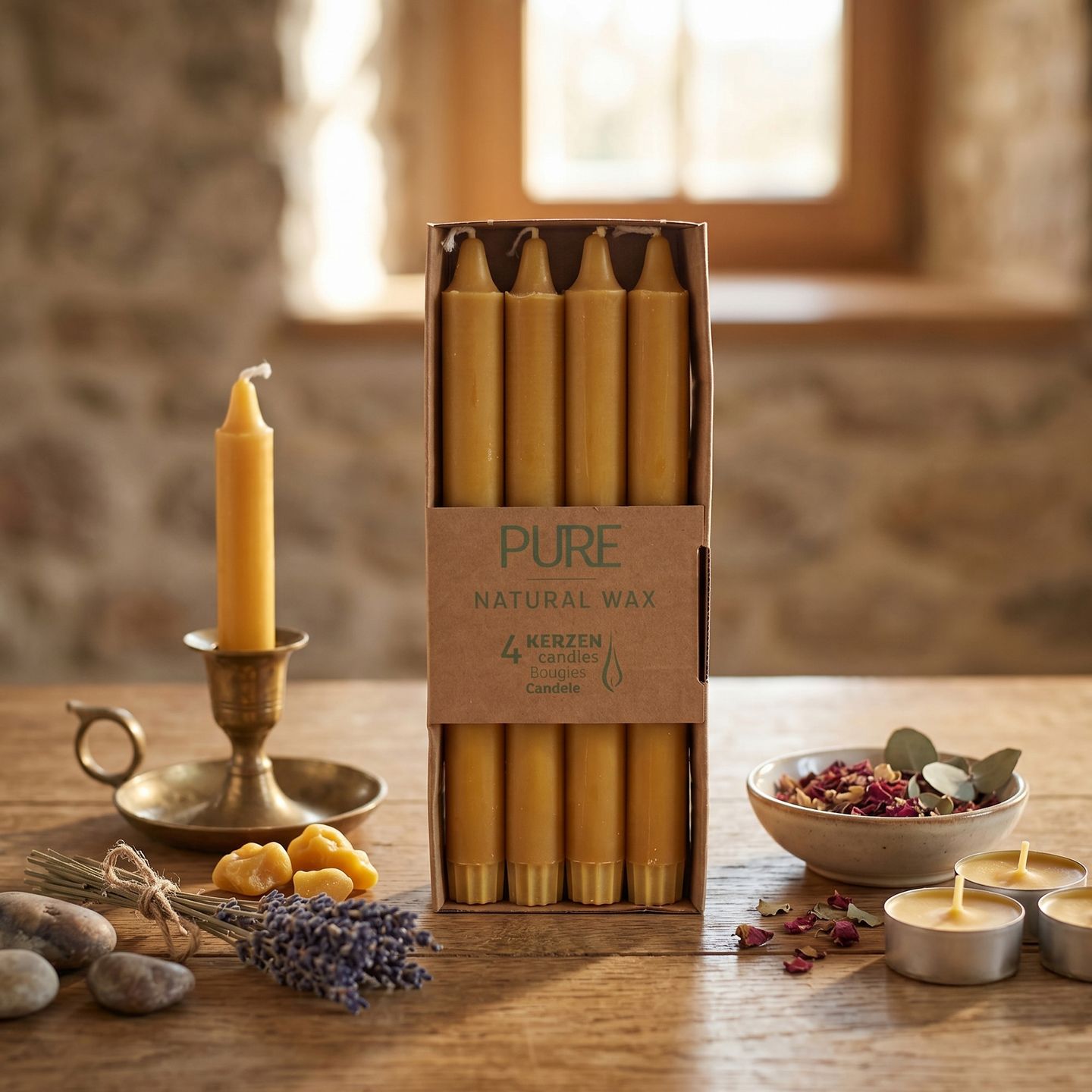 Pure Natural Wax Dinner Candle