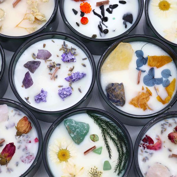Hop Hare Crystal Floral Candles