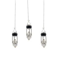 Shadow Seer - Double Power Pendulum - Obsidian Globe - Clear Quartz Double Terminated