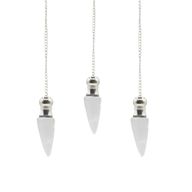 Secret Cavity Discovery of Truth Pendulum - Clear Quartz - Silver Plated