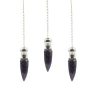 Secret Cavity Discovery of Truth Pendulum - Amethyst - Silver Plated