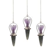 Veilwalker - Two Piece Angel Pendulum - Chakra Band - Labradorite & Amethyst