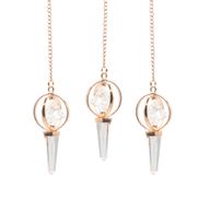 Stellar Gateway - Two Piece Spinning Merkaba Star in Copper Pendulum - Clear Quartz