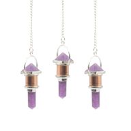 The Violet Engine- Combo Piece Copper Pendulum - Amethyst