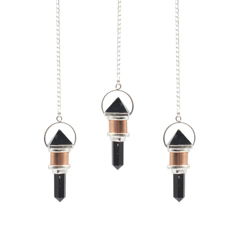 The Night Watcher- Combo Piece Copper Pendulum - Obsidian