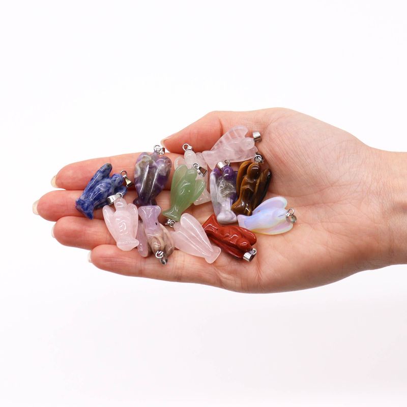 120x Gemstone Pendants with Pendant Cords and Frame Displays
