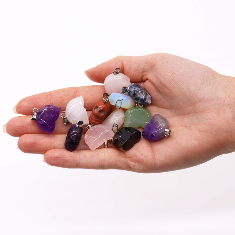 120x Gemstone Pendants with Pendant Cords and Frame Displays