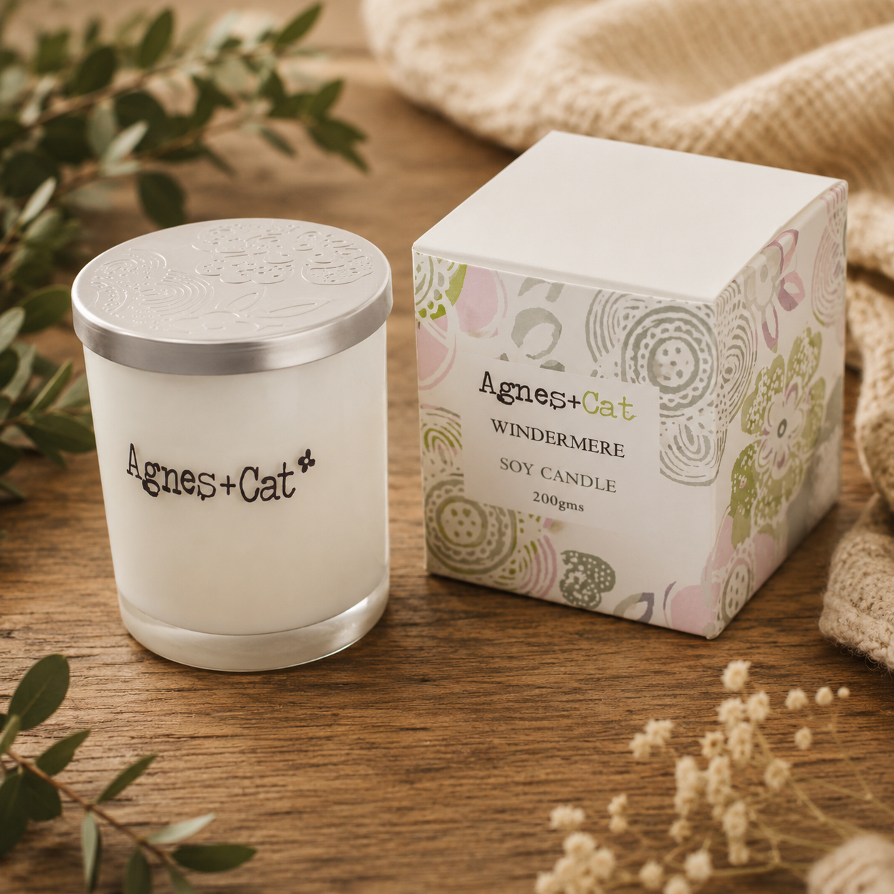 200g Gift Boxed Soy WaxVotive Glass Jar Candles