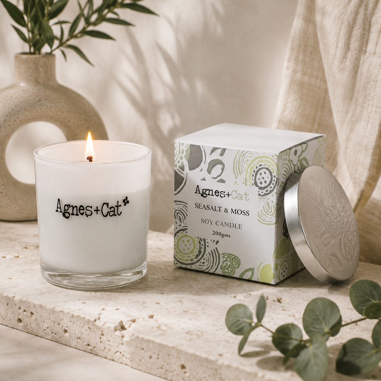 200g Gift Boxed Soy WaxVotive Glass Jar Candles