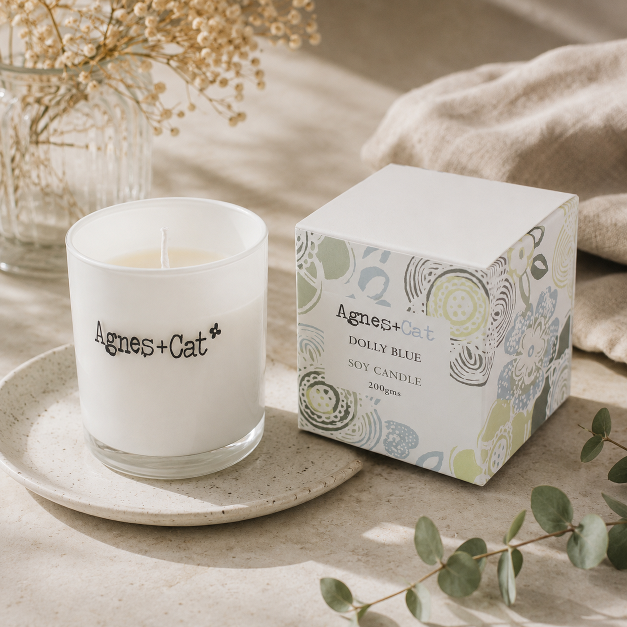 200g Gift Boxed Soy WaxVotive Glass Jar Candles