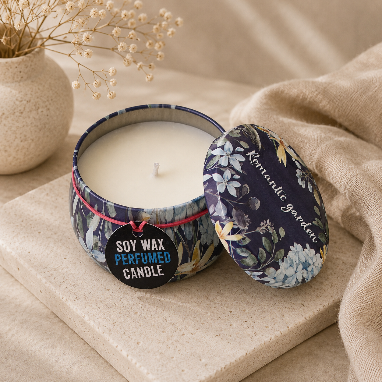 Soy Wax Art Tin Candles - 120g