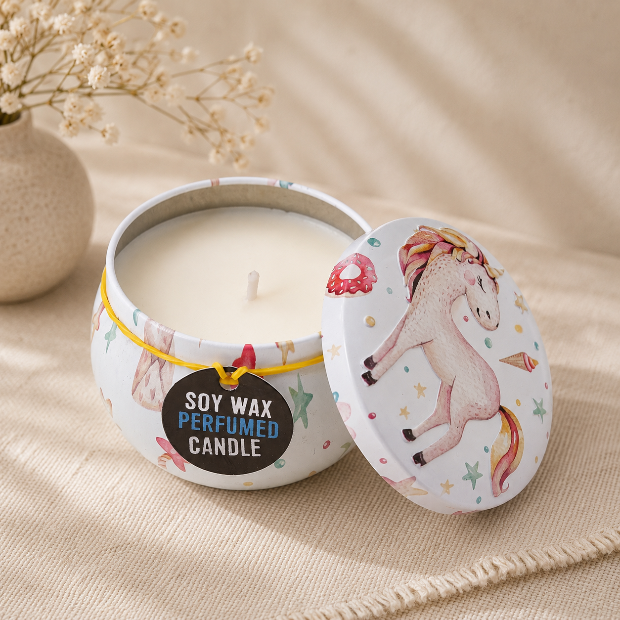 Soy Wax Art Tin Candles - 120g