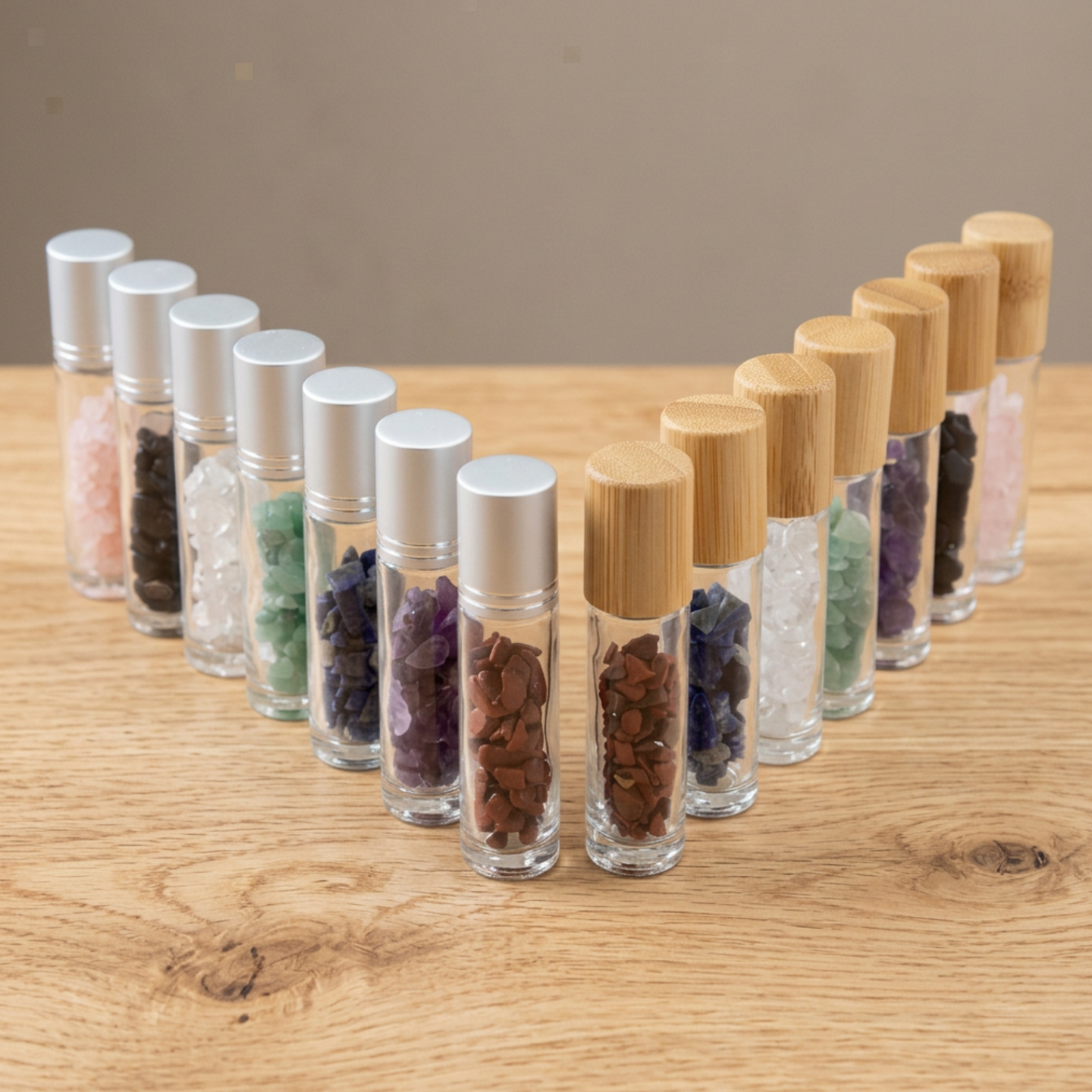 Gemstone Essential Oil Roller Bottles