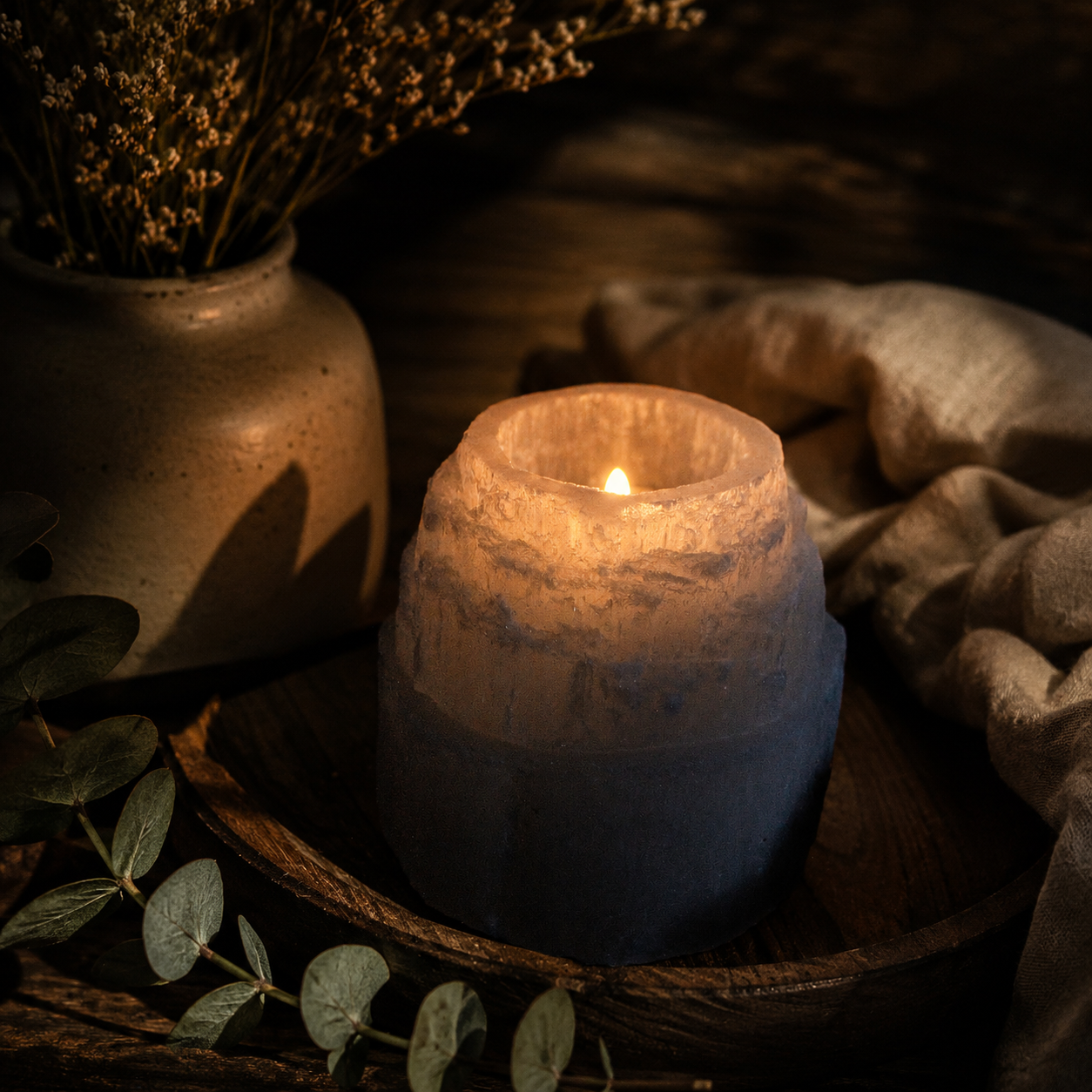 Selenite Candle Holders
