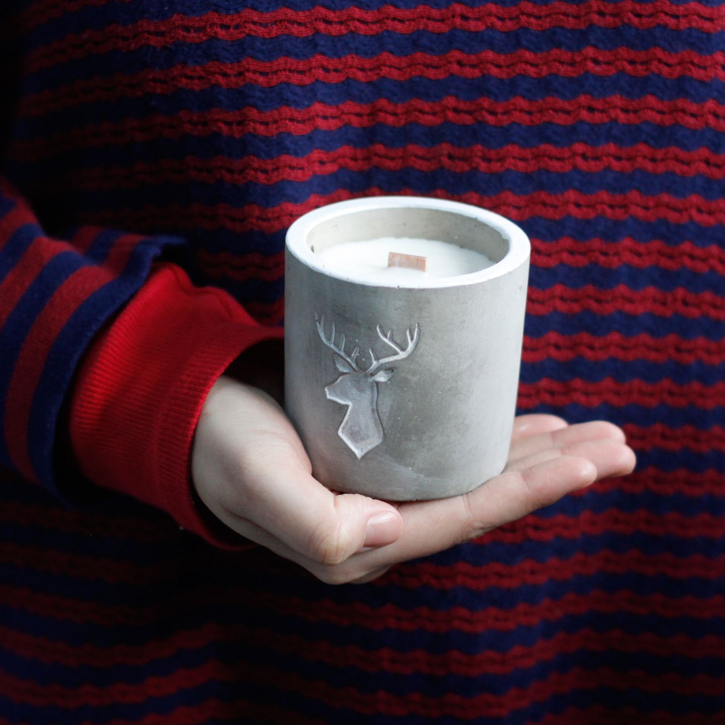 Concrete Wooden Wick Candles