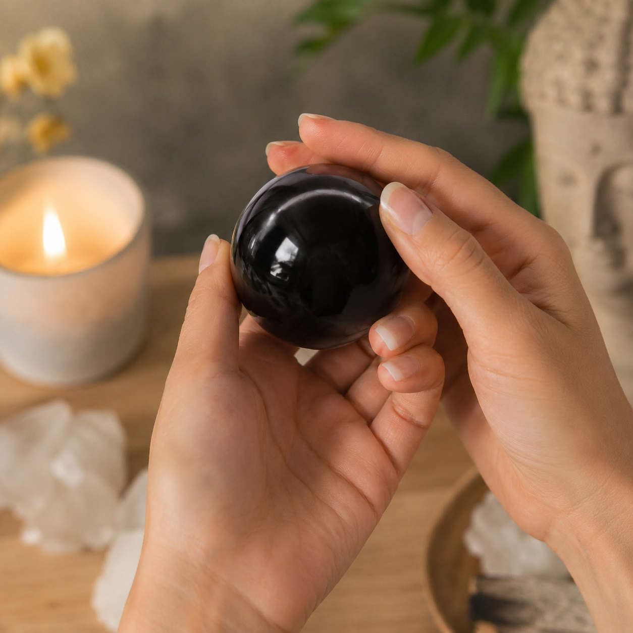 Gemstone Spheres with Stand