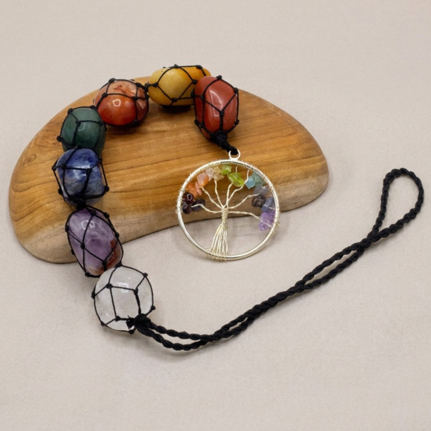 Hanging Chakra Stone Pendants