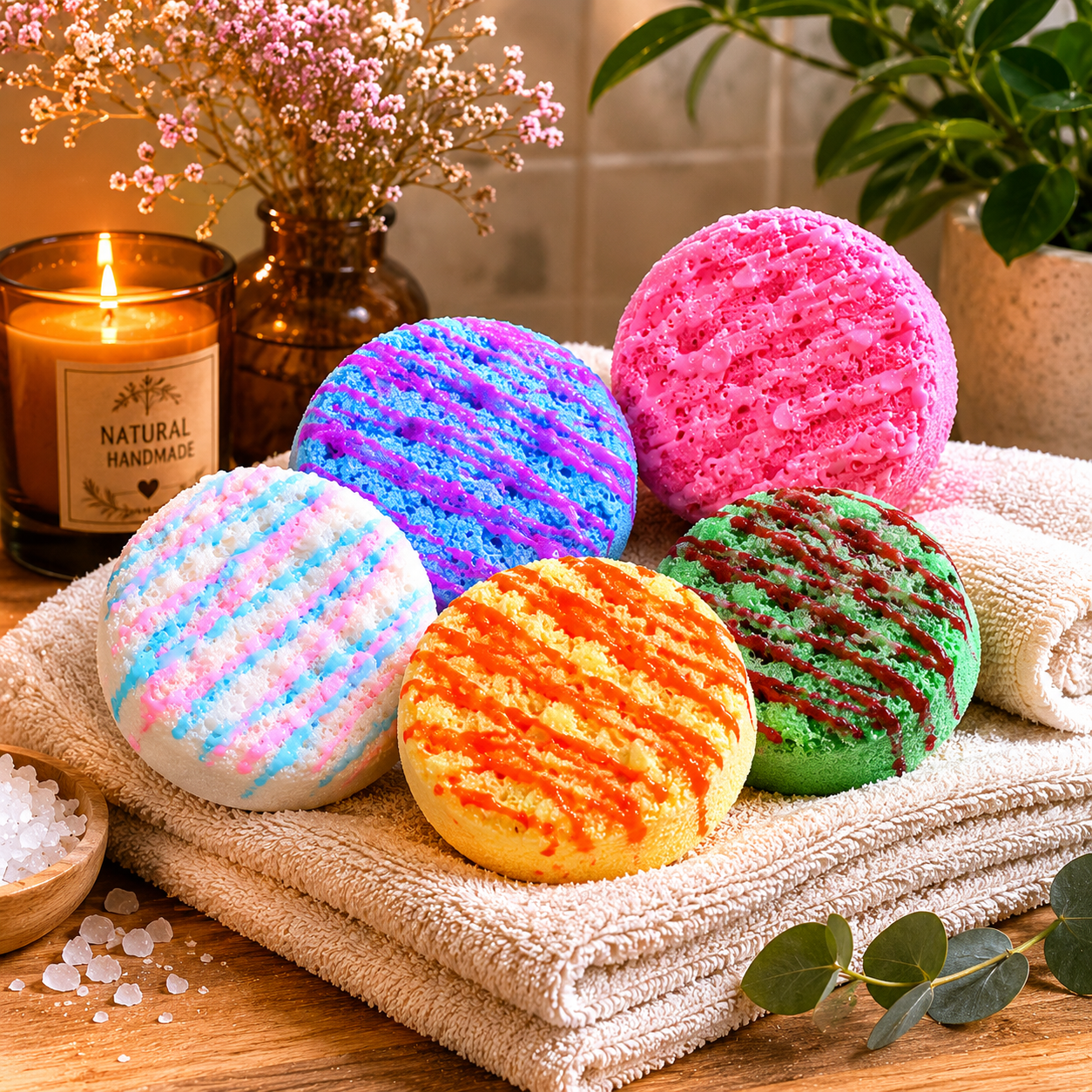 Wholesale Triple Butter Soap Sponges