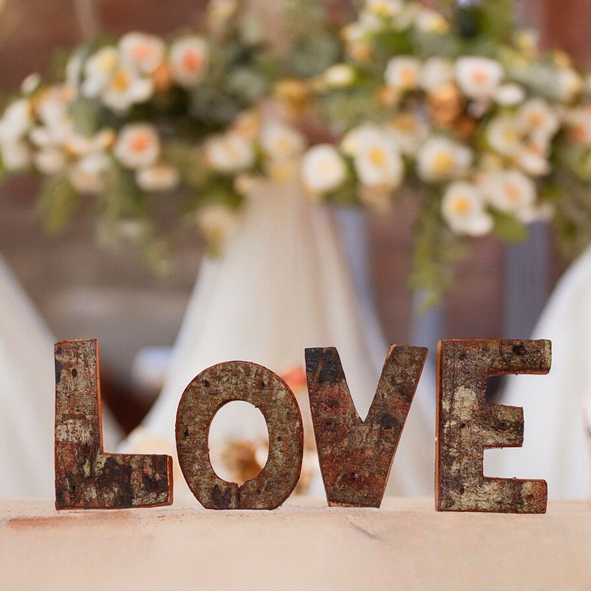 Rustic Bark Letters & Numbers