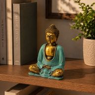 Teal & Gold Buddha - Medium