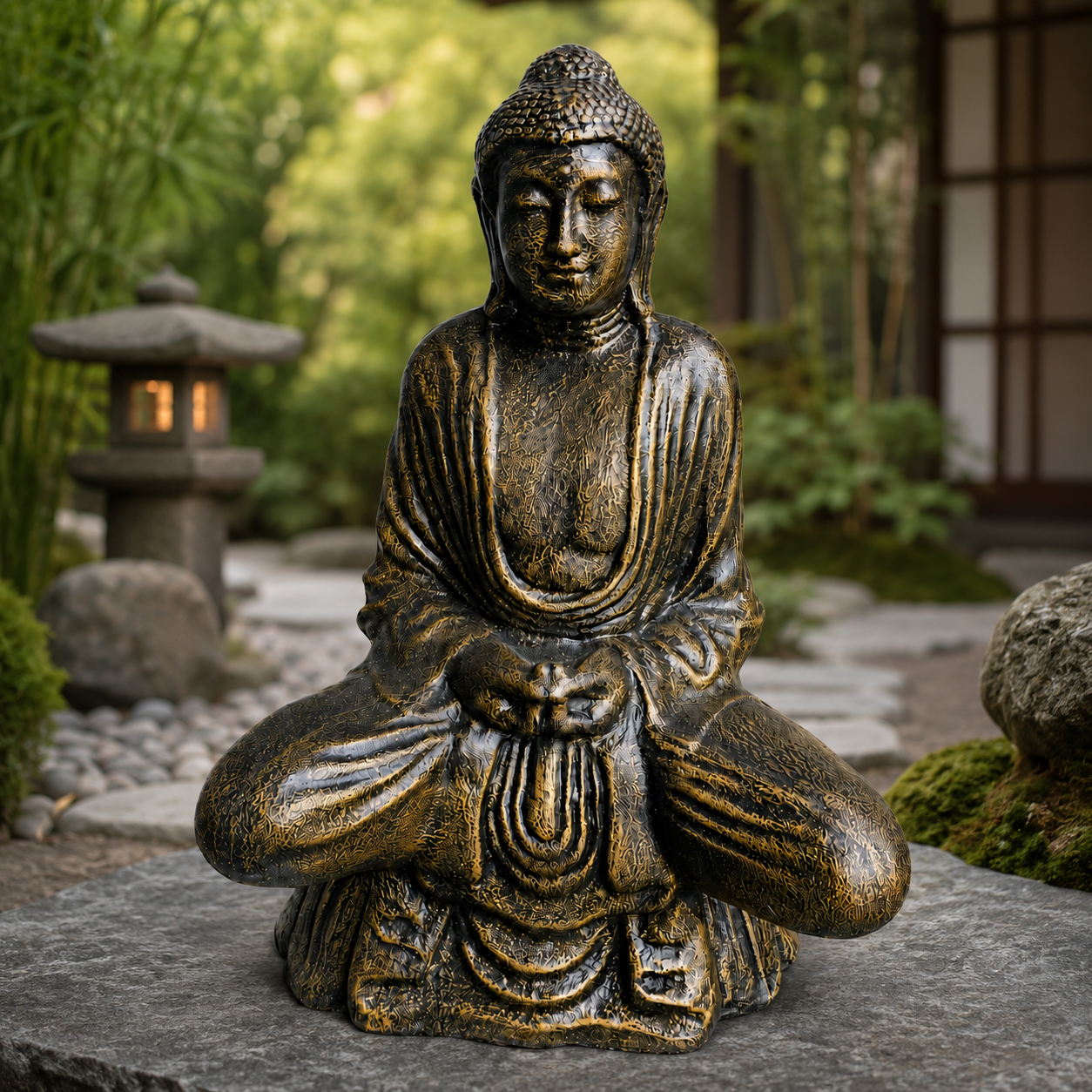 Giant Buddha Statues & Wall Reliefs – Antique Finish
