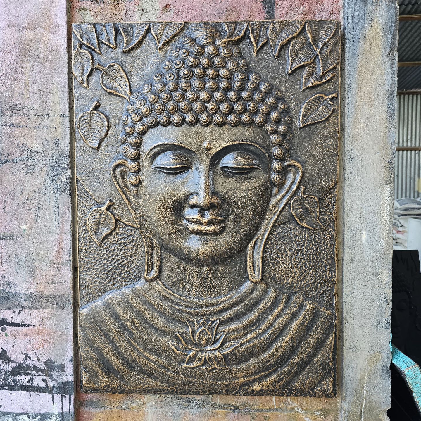 Giant Buddha Statues & Wall Reliefs – Antique Finish