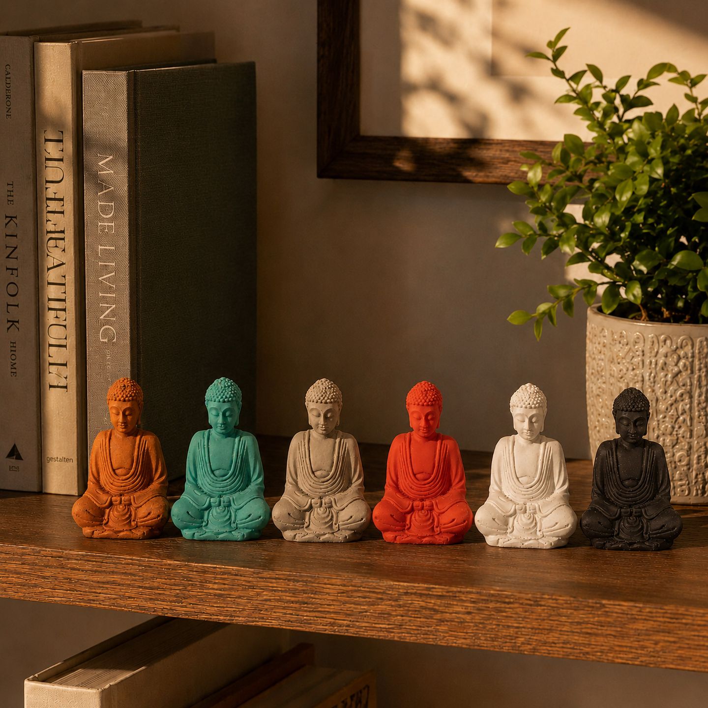 Hand-Painted Balinese Buddha Statues
