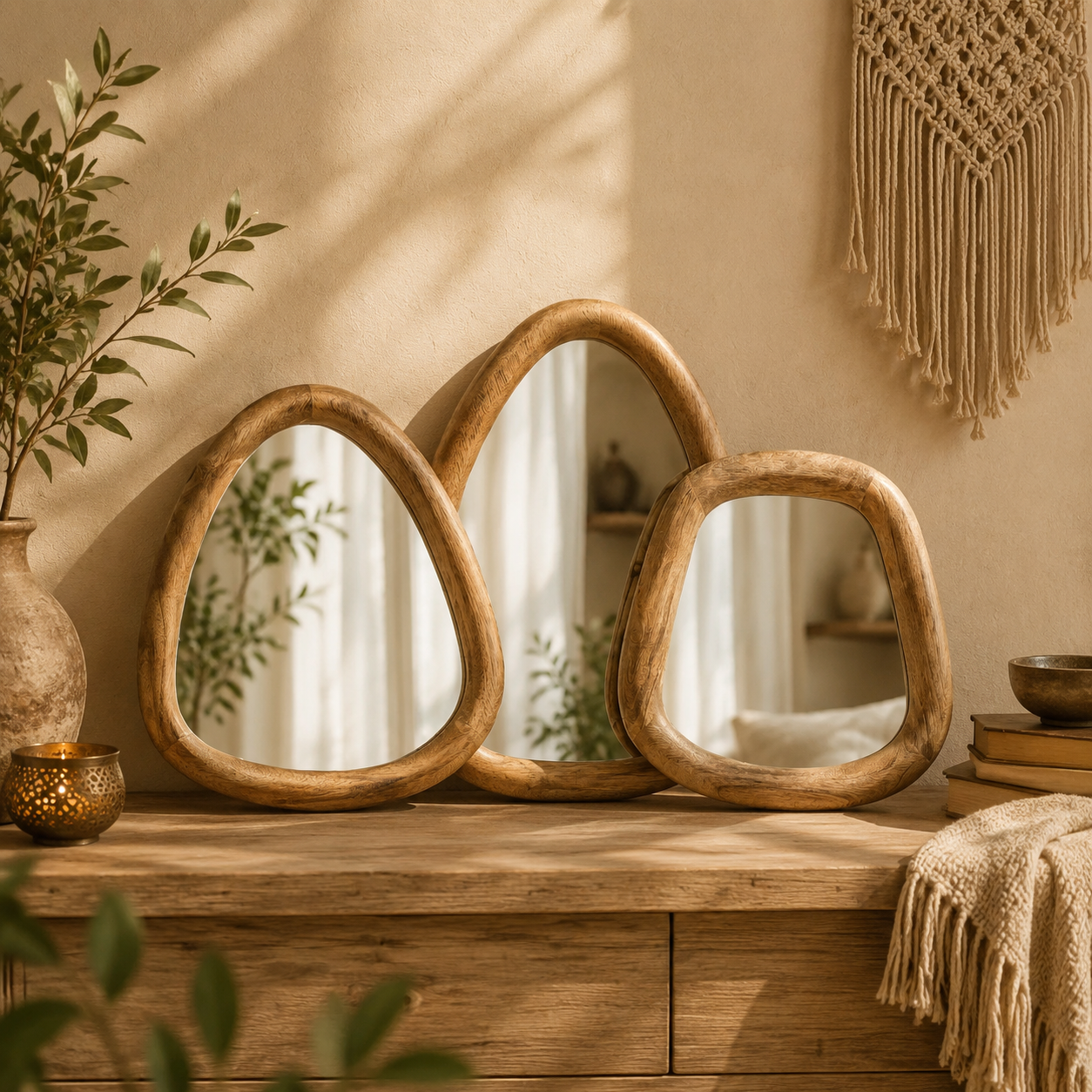 Pebble Shaped Mirrors