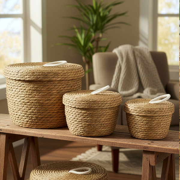 Banana Leaf & Seagrass Basket