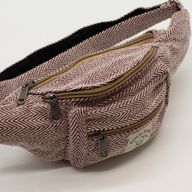 Cotton Hemp Style Belt (or Fanny) Bag - Wine